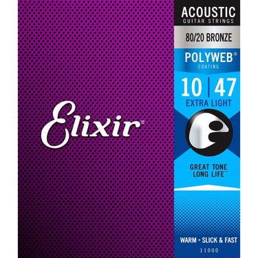 Encordadura Elixir Para Guitarra Electroacustica .010-.047